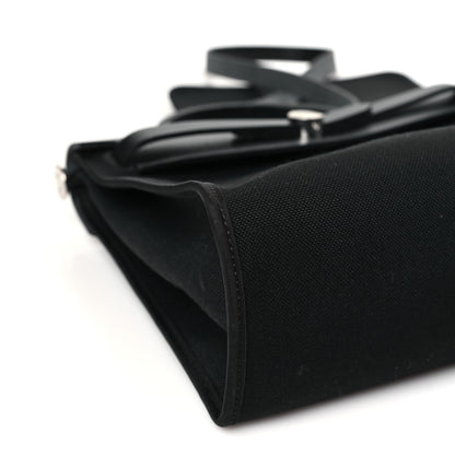 Hermes Military Toile Vache Hunter Herbag Zip PM 31 Black 10 of 11