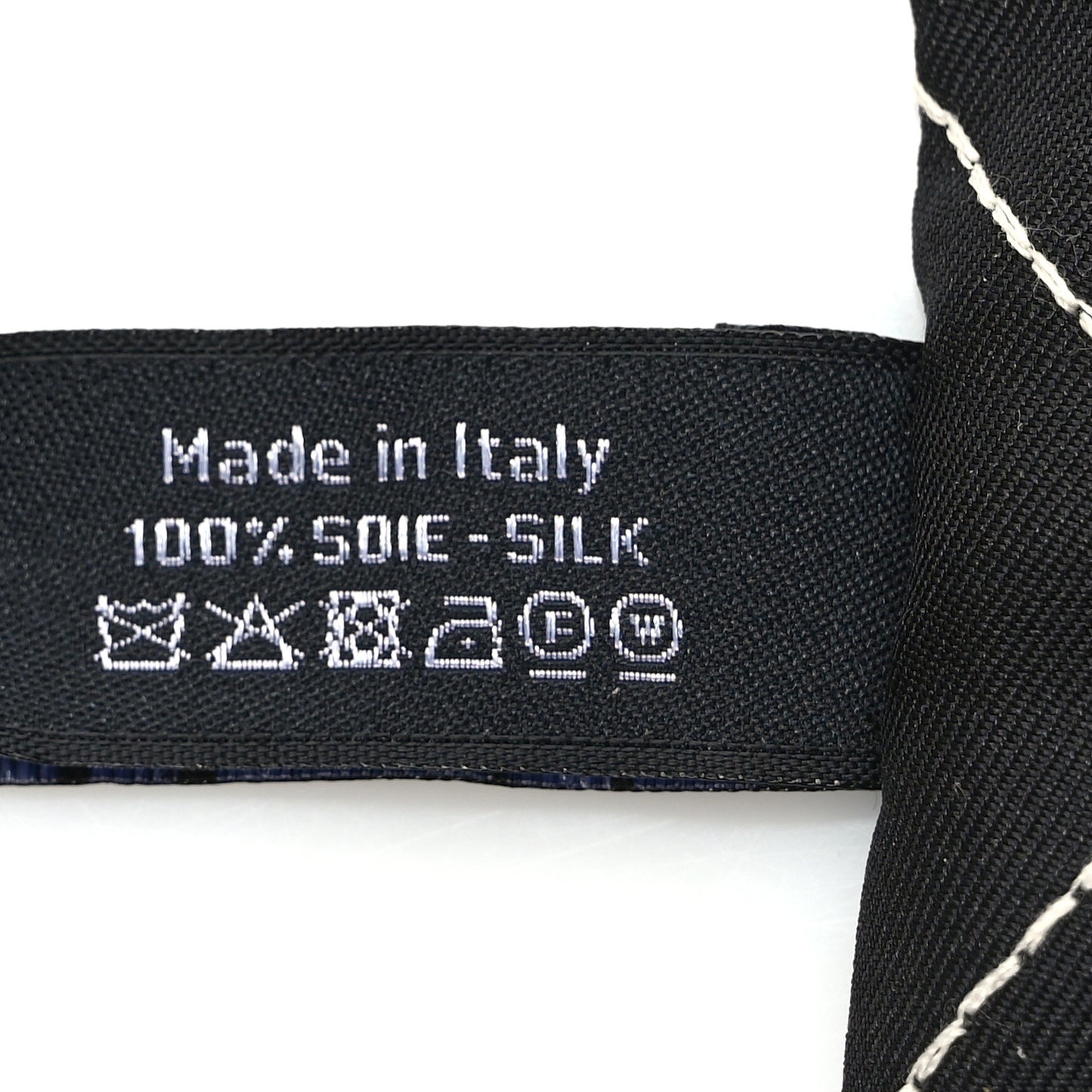 Silk Embroidered CC Bandeau Scarf Black White