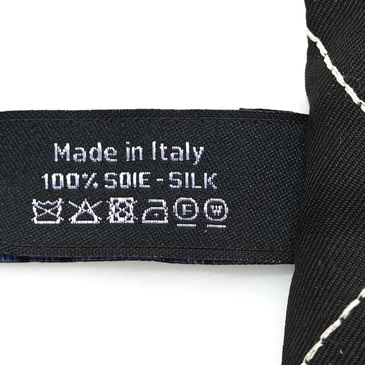 Chanel Silk Embroidered CC Bandeau Scarf Black White 4 of 4
