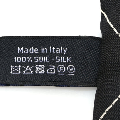 Chanel Silk Embroidered CC Bandeau Scarf Black White 4 of 4