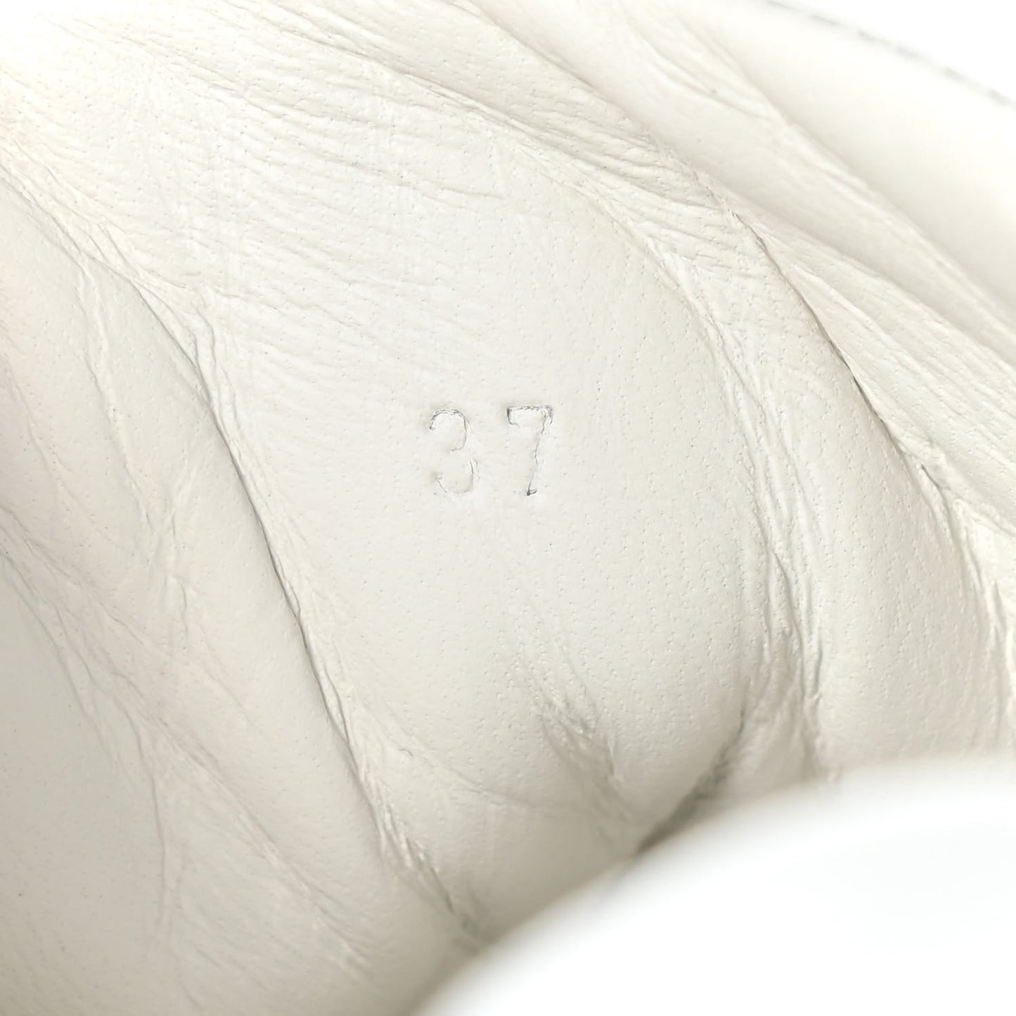 Calfskin Perforated Day Sneakers 37 White