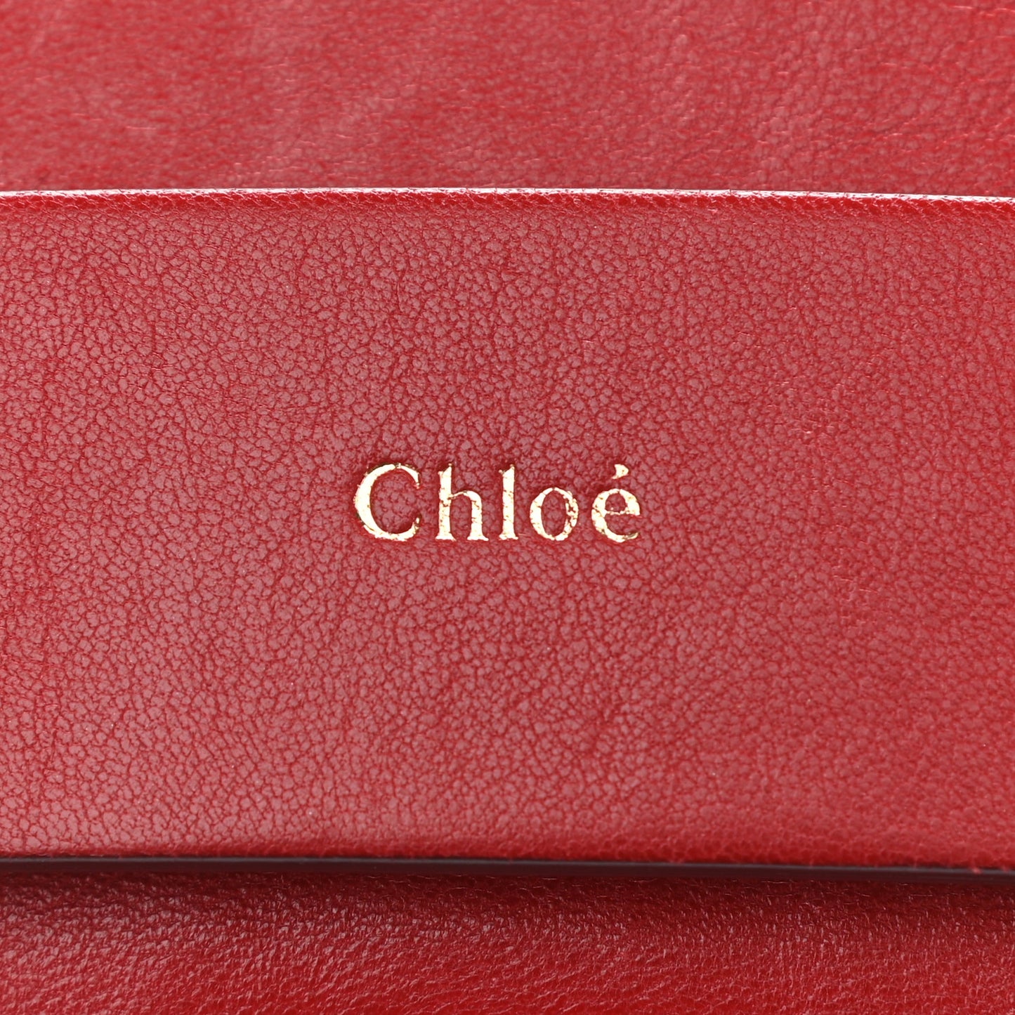 Lambskin Medium Elle Chain Clutch Red
