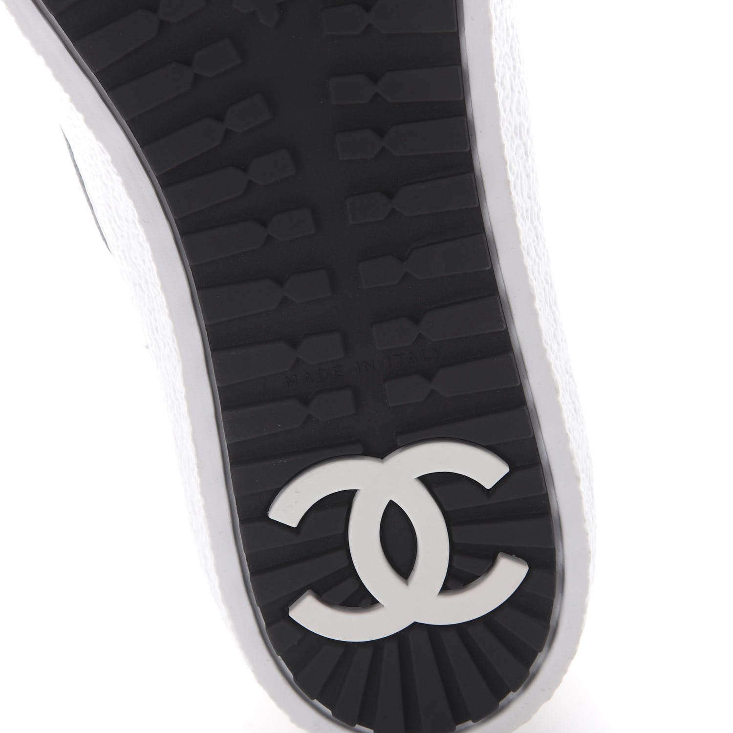 Chanel Suede Calfskin Tweed Sneakers 38.5 Black White 7 of 10