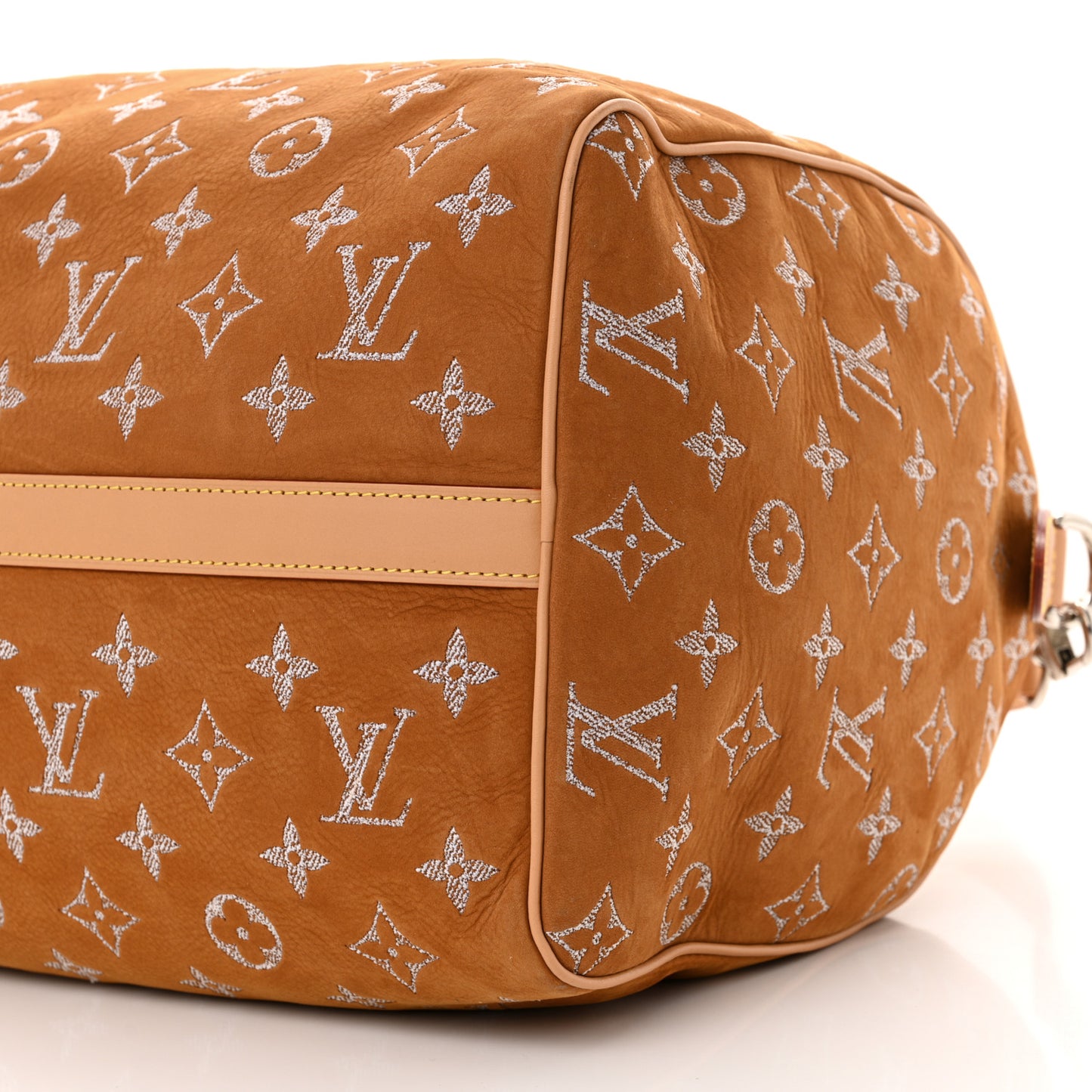 Nubuck Calf Monogram Speedy P9 Bandouliere 40 Camel
