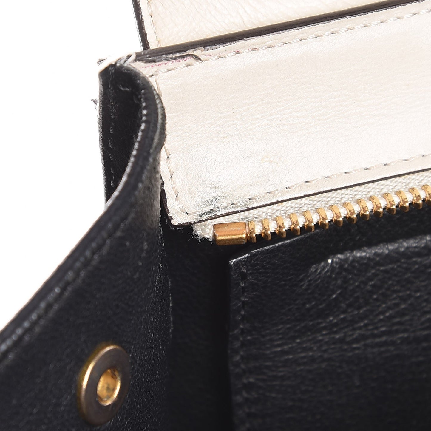 Calfskin Suede Whipsnake Medium Trapeze Black White