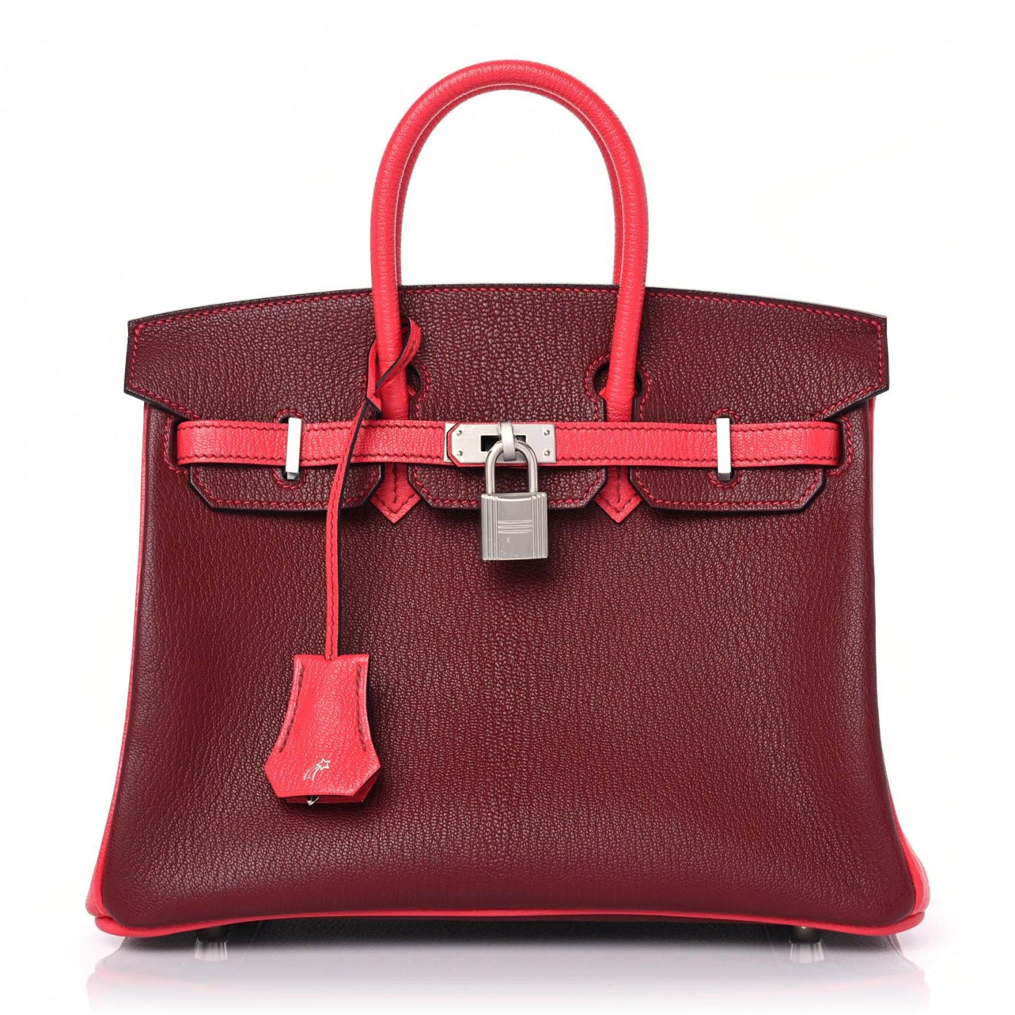 Chevre Mysore Horseshoe Birkin 25 Rouge H Bougainvillea