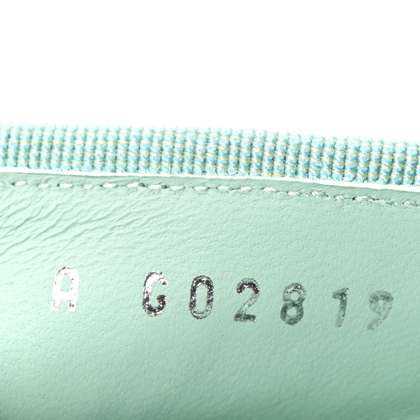 Lambskin CC Cap Toe Ballerina Flats 37 Light Green White