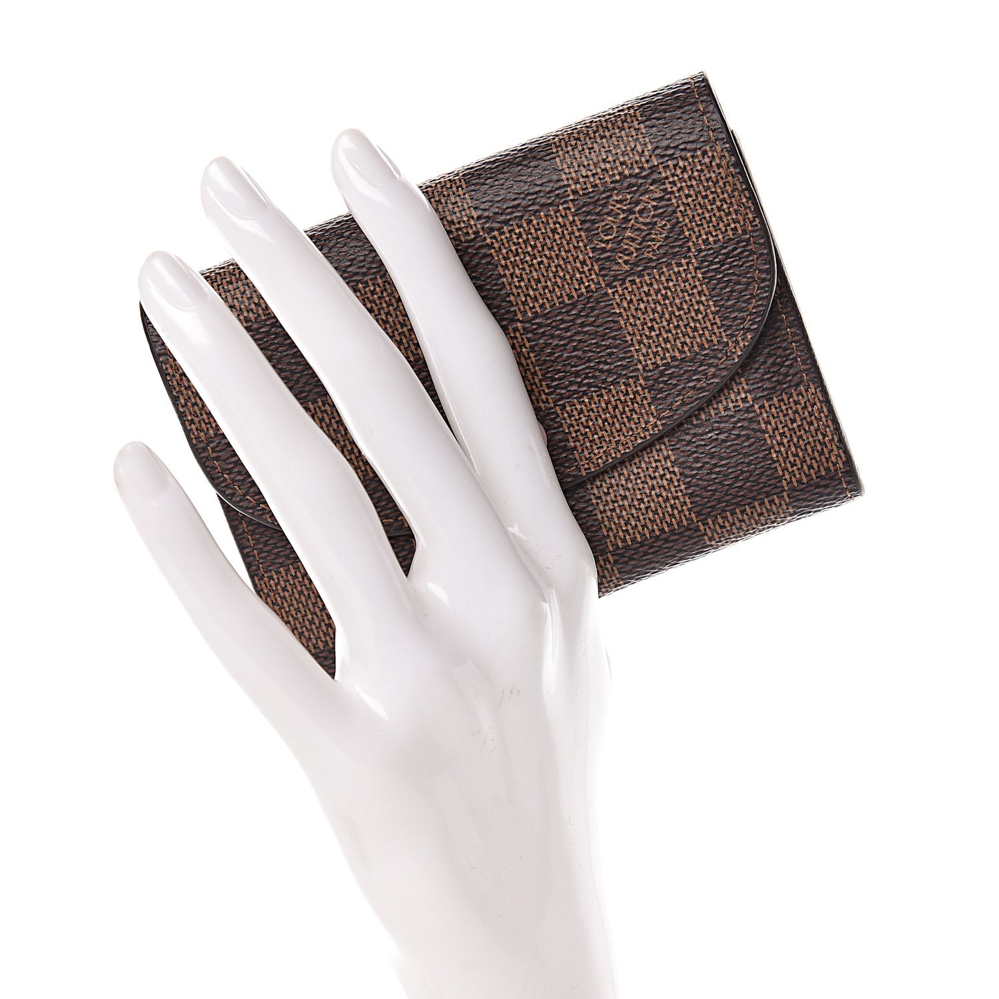 Damier Ebene Rosalie Coin Purse Rose Ballerine