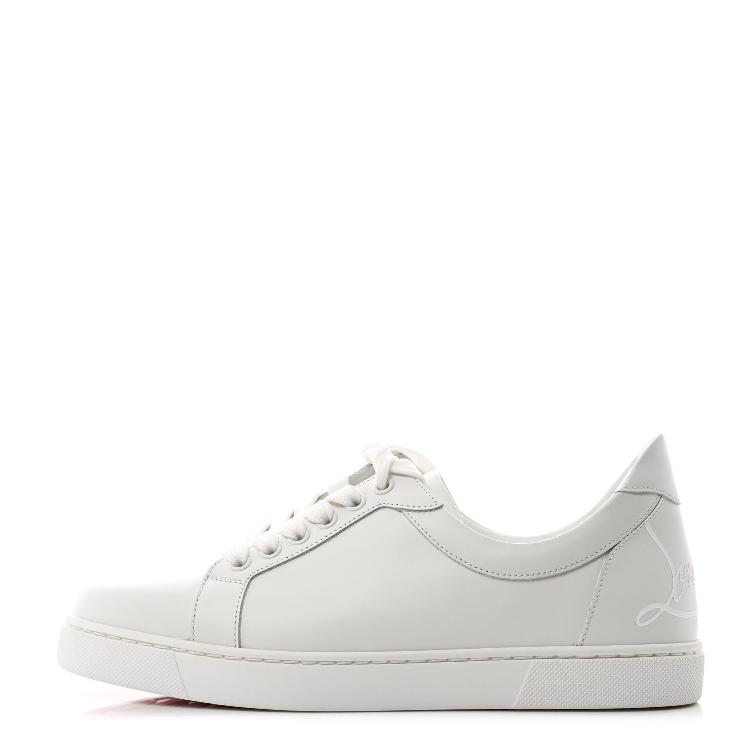 Christian Louboutin Calfskin Elo Loubi Flat Sneakers 39.5 White 1 of 9