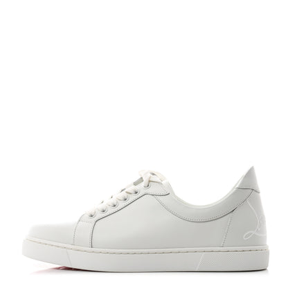 Christian Louboutin Calfskin Elo Loubi Flat Sneakers 39.5 White 1 of 9