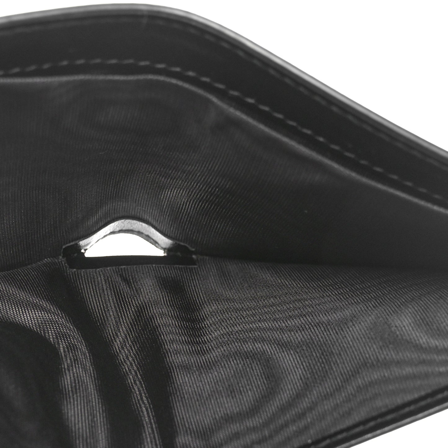 Plutone Calfskin Logo Bi-Fold Wallet Black