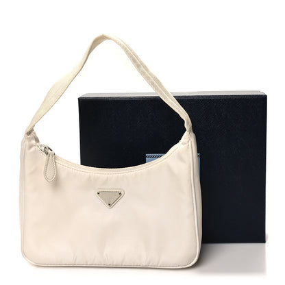 Prada Re-Nylon Saffiano Mini Re-Edition 2005 Bag White 10 of 10