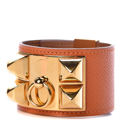 Hermes Epsom Collier de Chien CDC Bracelet S Feu 1 of 6