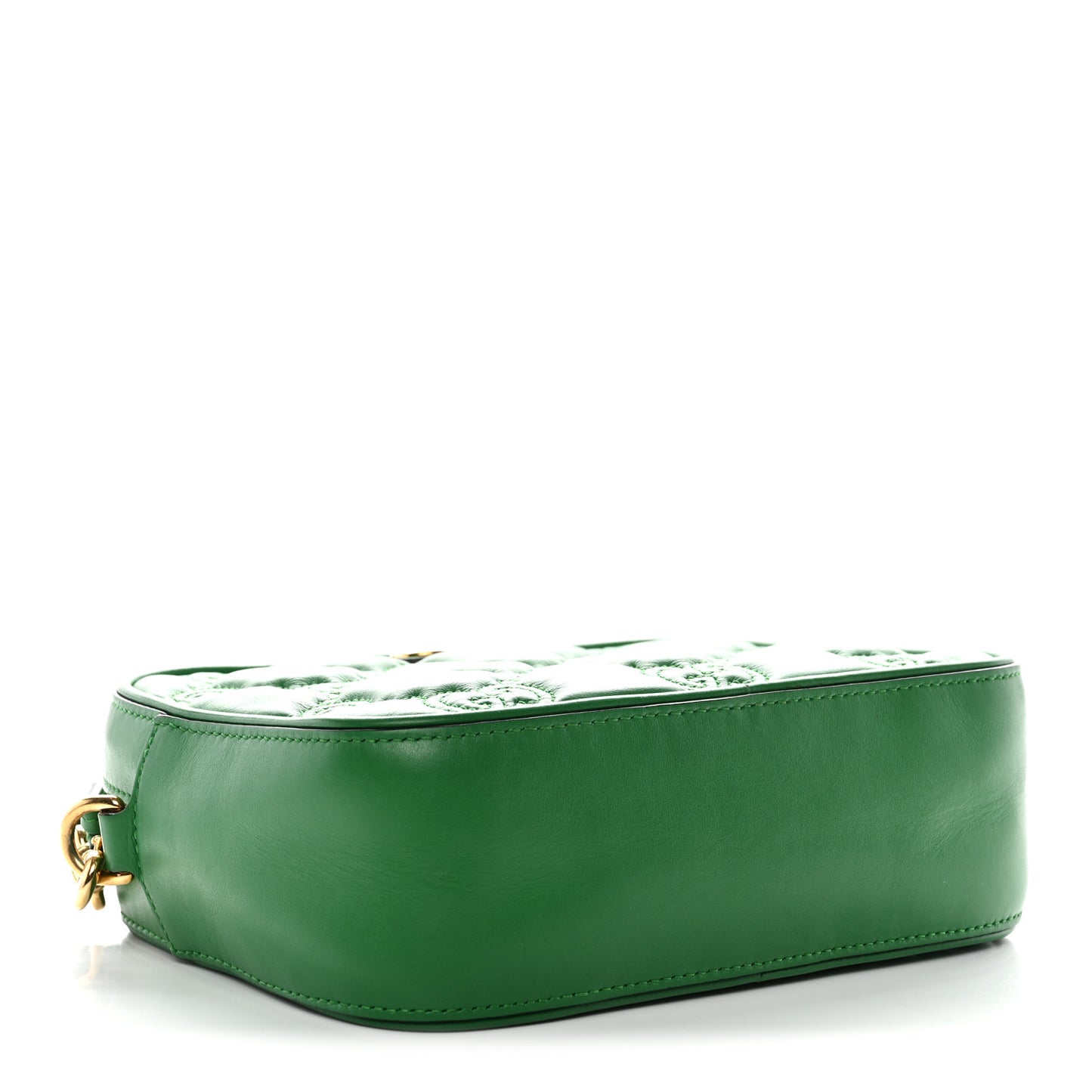 Calfskin GG Matelasse Shoulder Bag Spring Green Natural