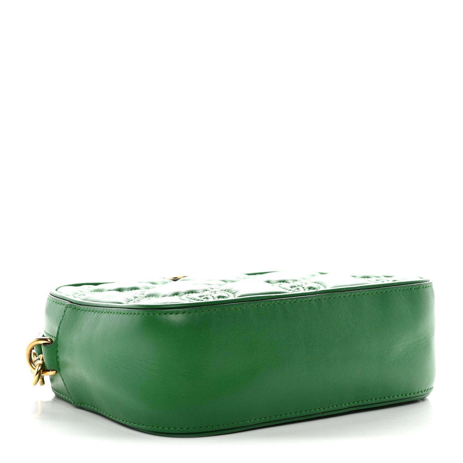 Gucci Calfskin GG Matelasse Shoulder Bag Spring Green Natural 4 of 14