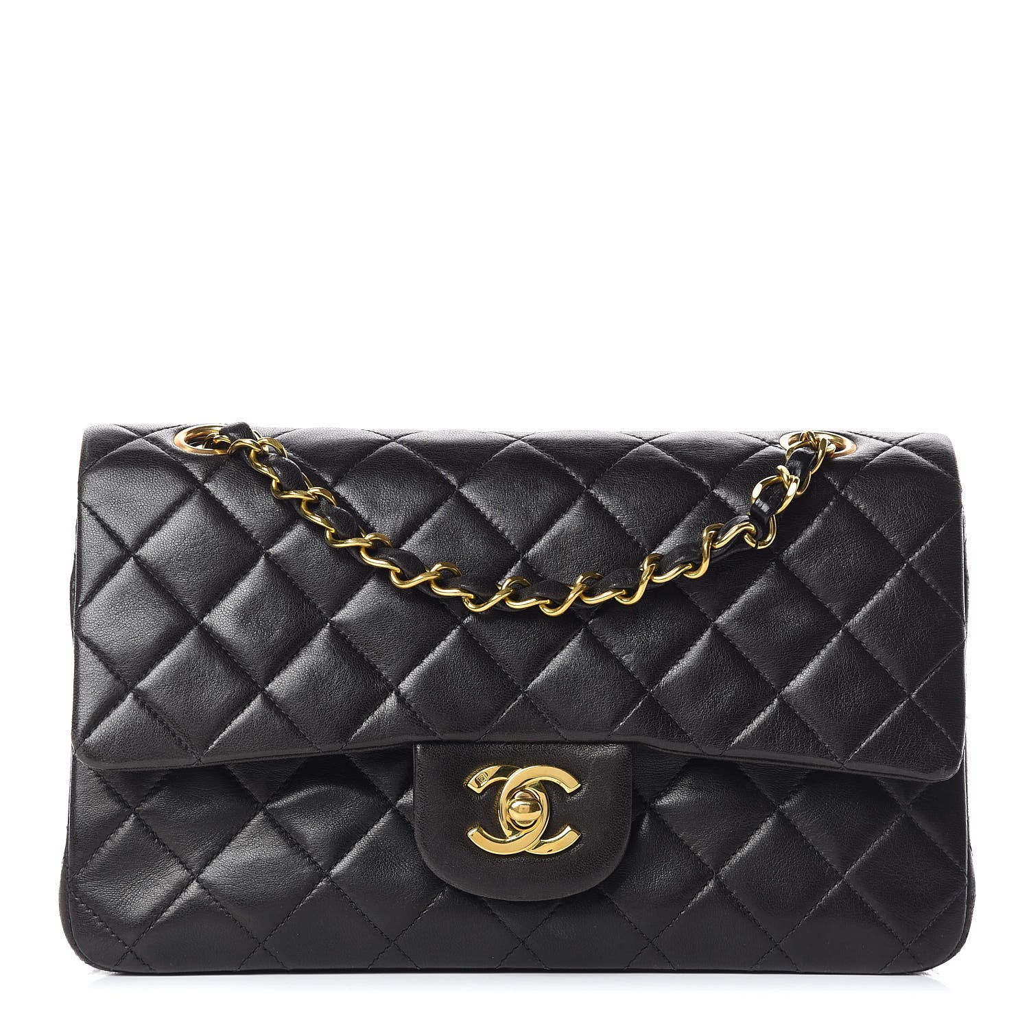 Chanel Lambskin Quilted Small Double Flap Black 1 of 18