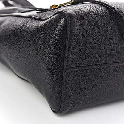Miu Miu Goatskin Madras Tote Black 8 of 10