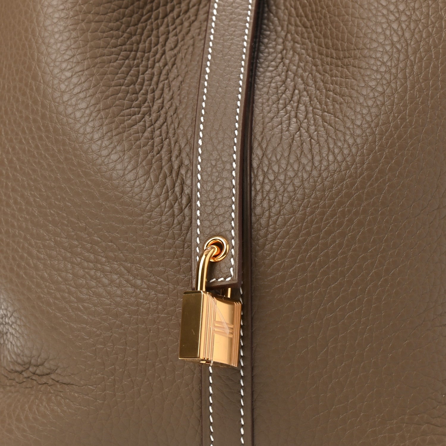 Hermes Taurillon Clemence Picotin Lock 22 MM Etoupe 8 of 11
