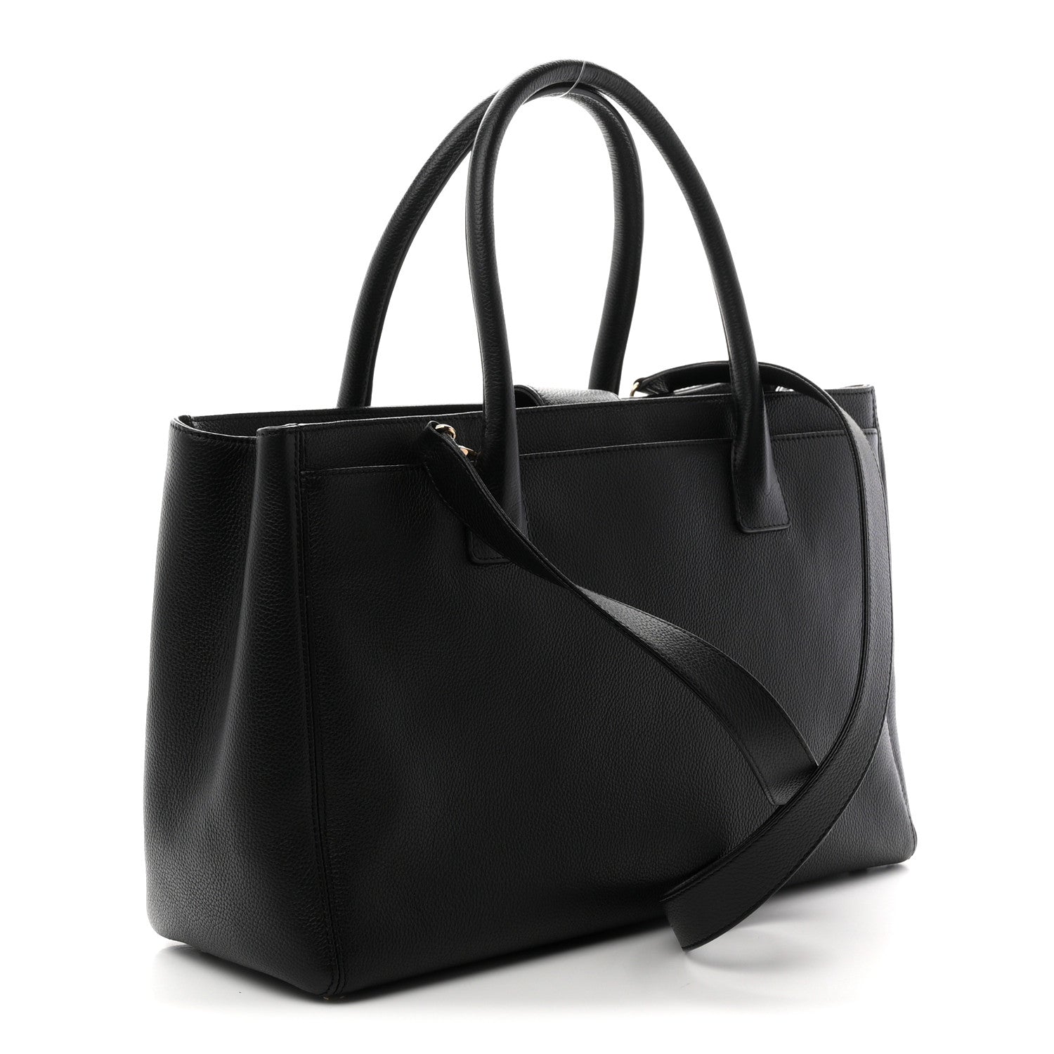 Chanel Calfskin Cerf Executive Shopper Tote Black 4 of 11