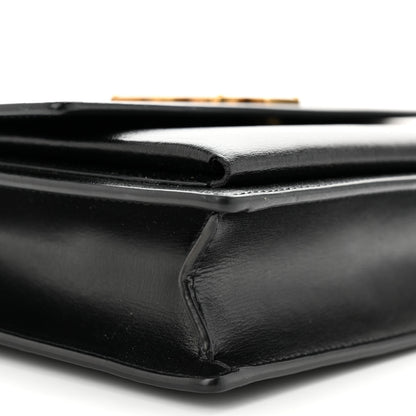 Saint Laurent Smooth Calfskin Medium Monogram Sunset Satchel Black 9 of 10