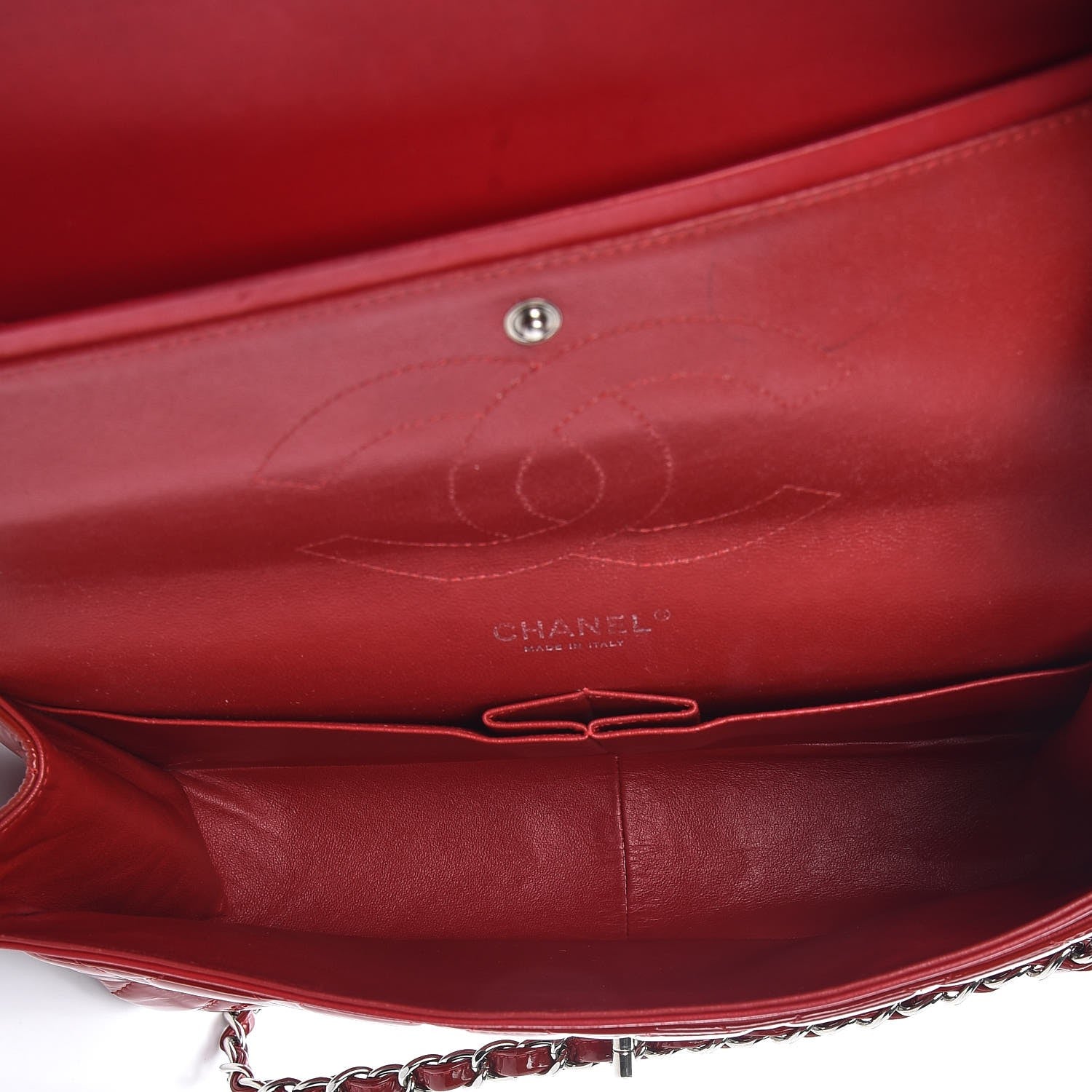 Chanel Patent Quilted Jumbo Double Flap Red 4 of 8