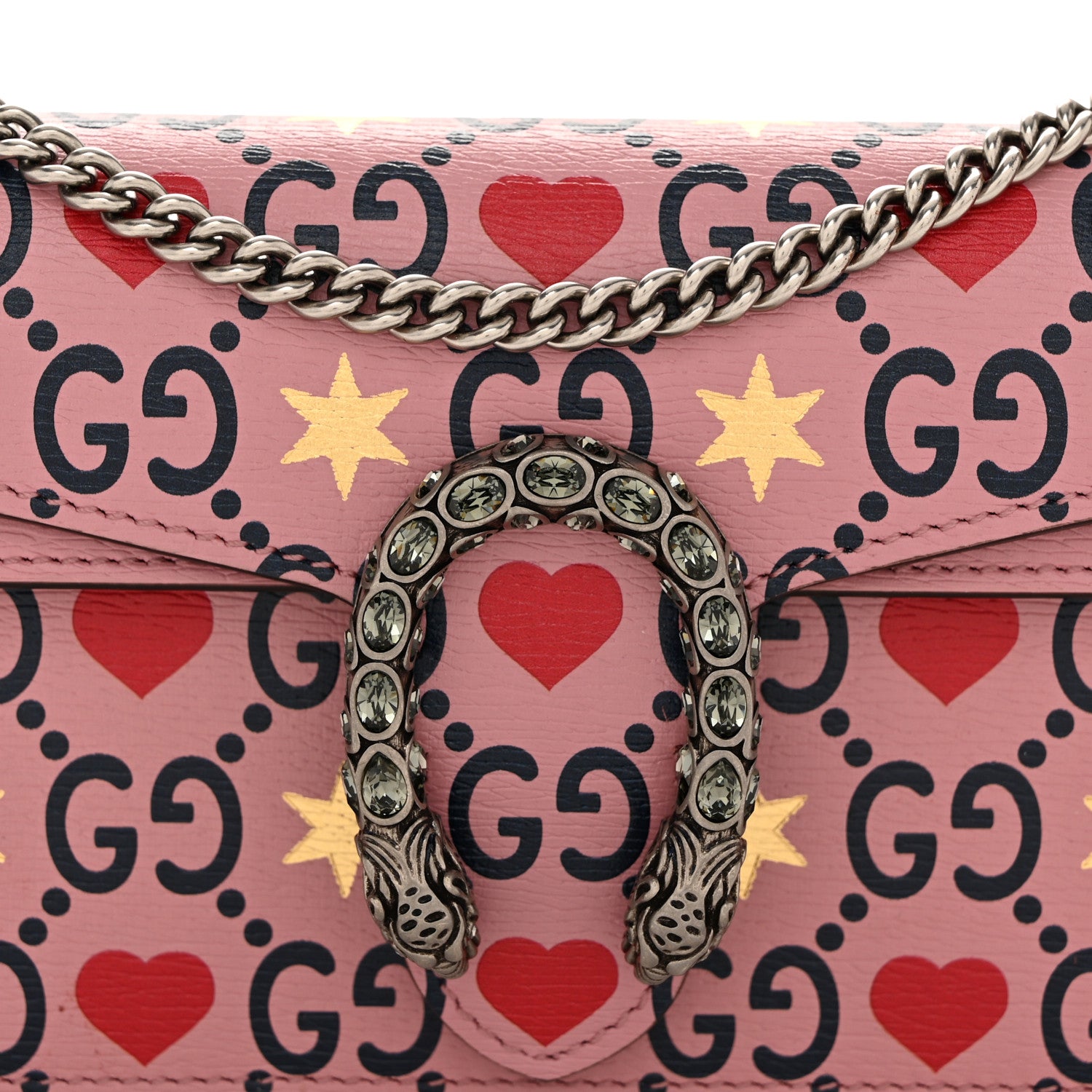 Gucci Calfskin Valentine's Day Exclusive Super Mini Dionysus Shoulder Bag 7 of 10