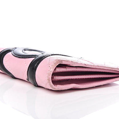 Chanel Calfskin Quilted Cambon Yen Wallet Pink 12 of 16