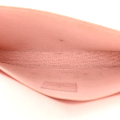 Louis Vuitton Damier Azur Pochette Felicie Chain Wallet Rose Ballerine 6 of 14