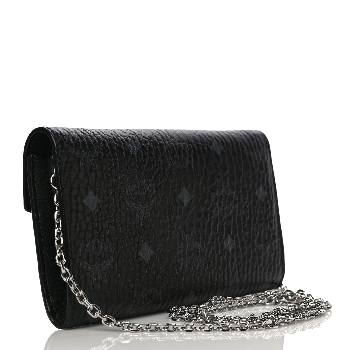 Visetos Large Patricia Wallet On Chain Black