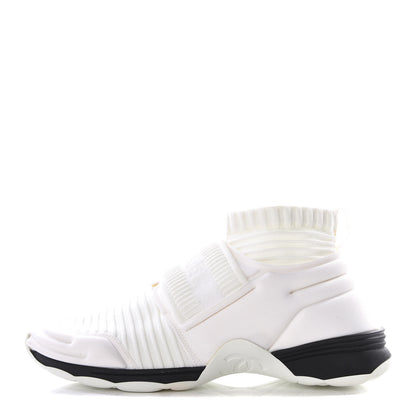 Chanel Stretch Fabric CC Sneakers 36.5 White 1 of 10