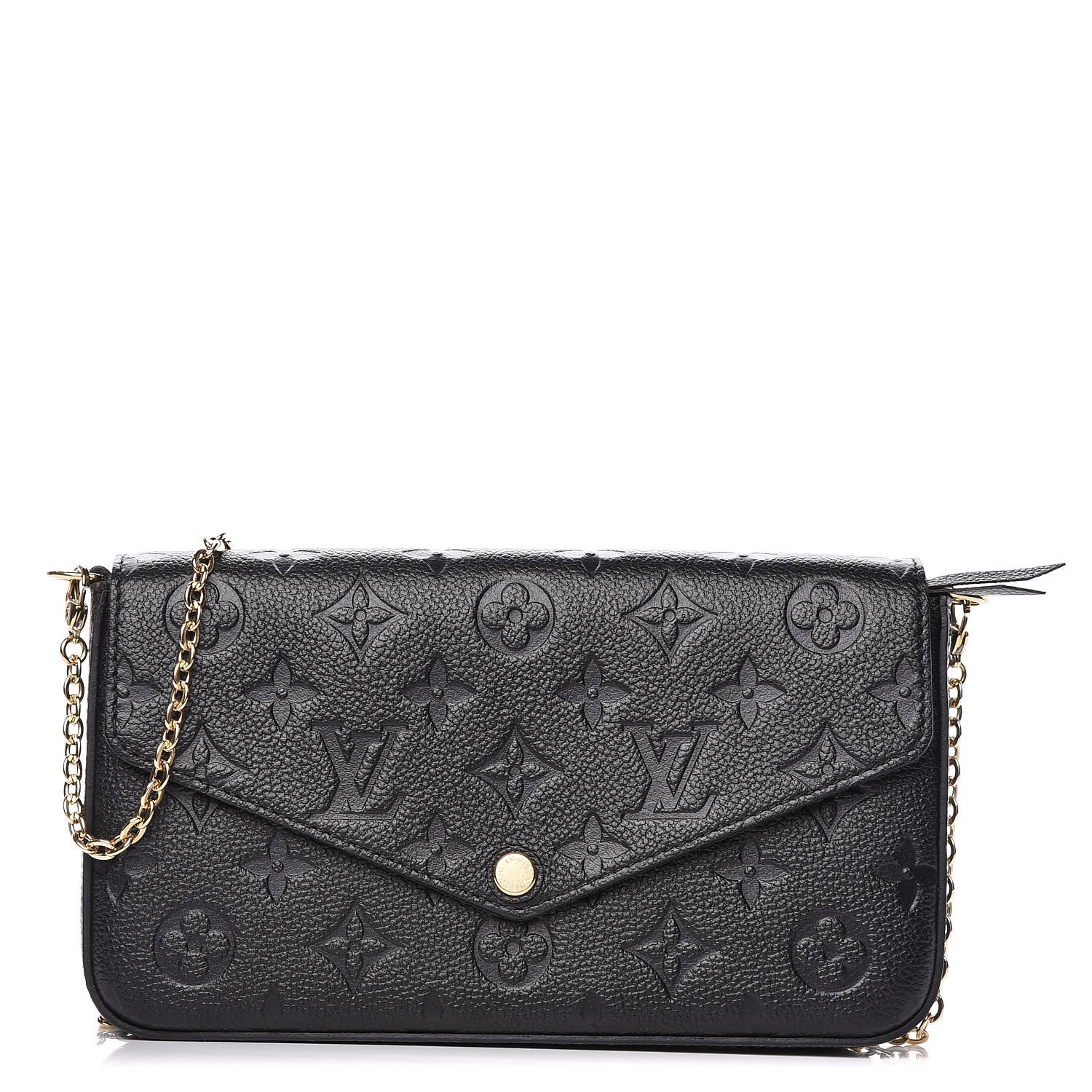 Louis Vuitton Empreinte Pochette Felicie Chain Wallet Black 1 of 12