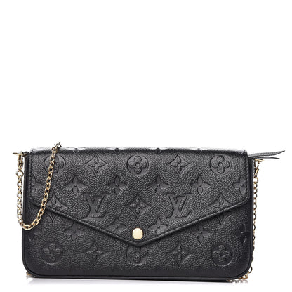 Louis Vuitton Empreinte Pochette Felicie Chain Wallet Black 1 of 12