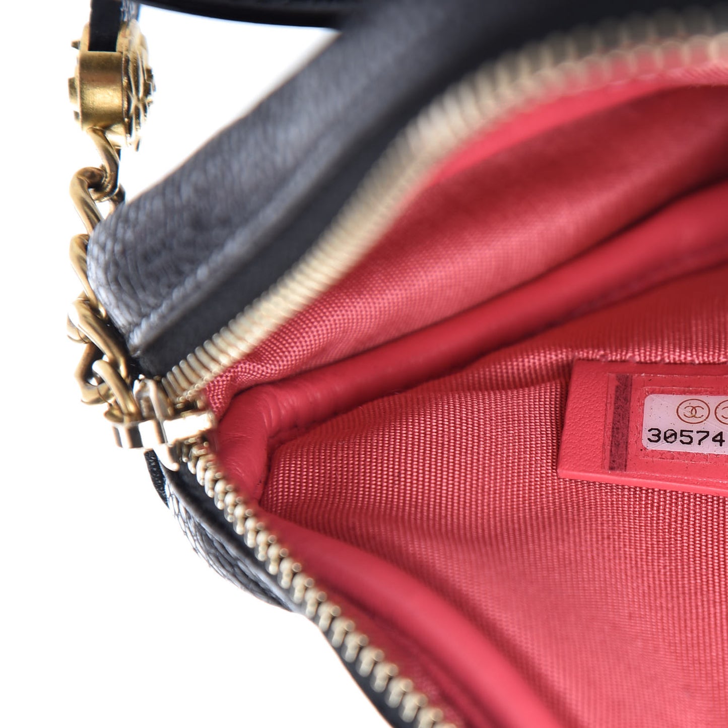 Caviar Quilted Coin Purse Belt Bag Black