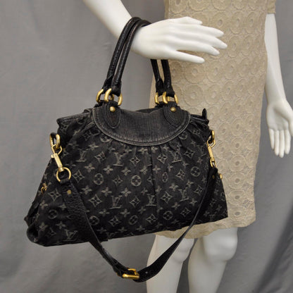 Louis Vuitton Denim Neo Cabby MM Black 2 of 8