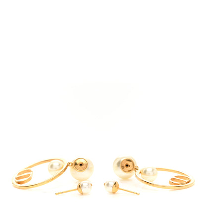 Christian Dior Pearl 30 Montaigne Earrings Gold 3 of 4