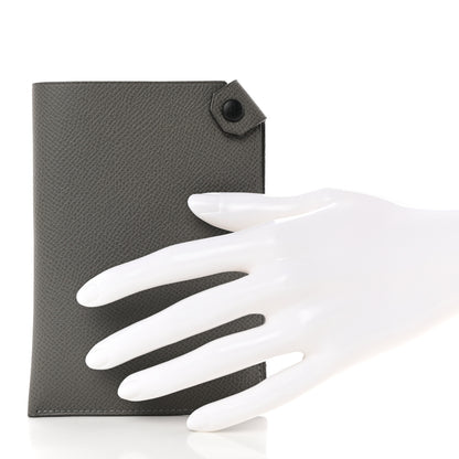 Hermes Epsom Tarmac Dot PM Passport Holder Gris Meyer Black 2 of 8