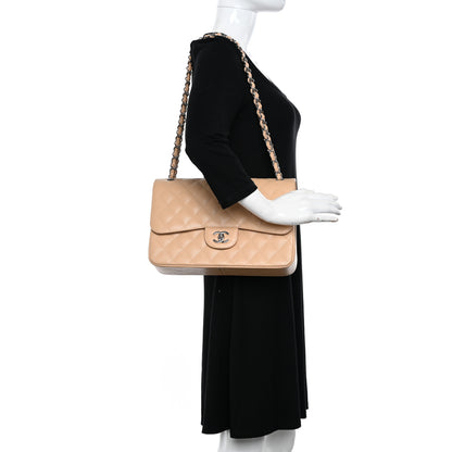 Chanel Caviar Quilted Jumbo Double Flap Beige Clair 2 of 14