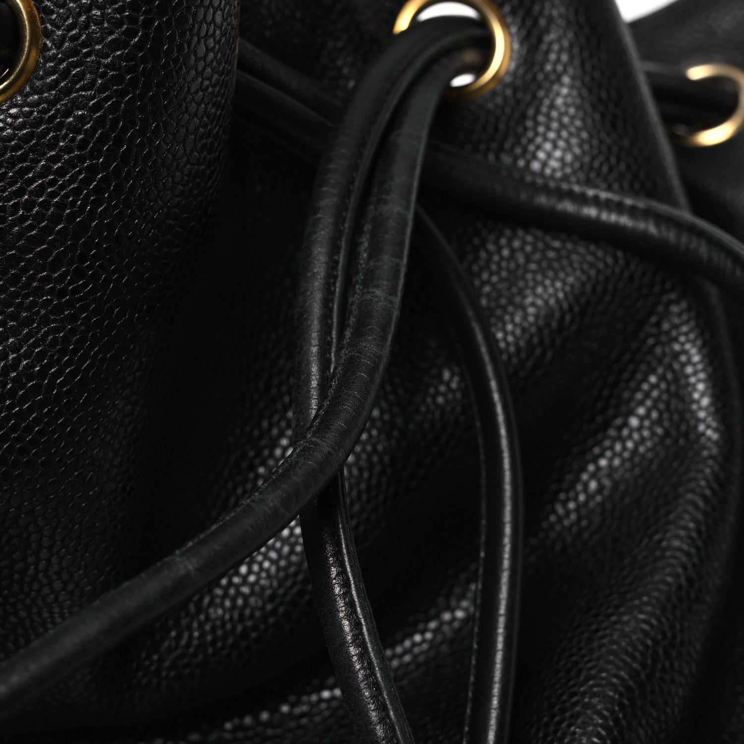 Chanel Caviar CC Drawstring Shoulder Bag Black 18 of 19