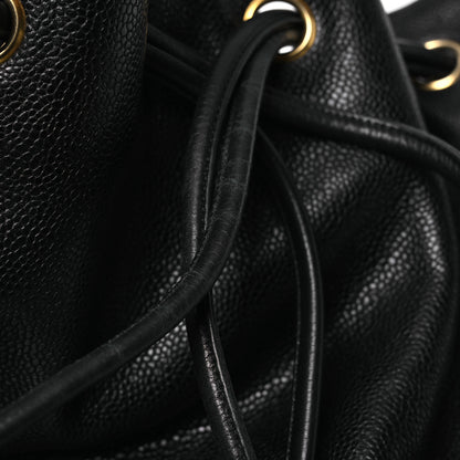Chanel Caviar CC Drawstring Shoulder Bag Black 18 of 19