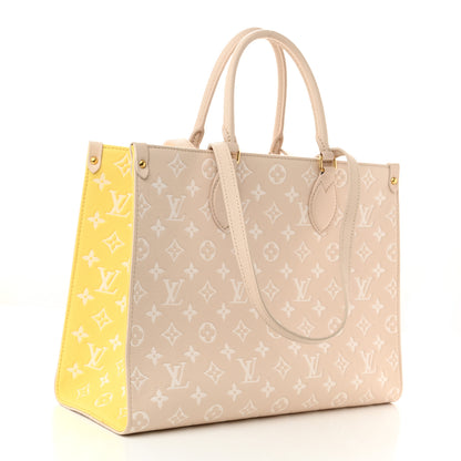 Louis Vuitton Empreinte Monogram Spring In The City Onthego MM Beige Pink Yellow 3 of 9