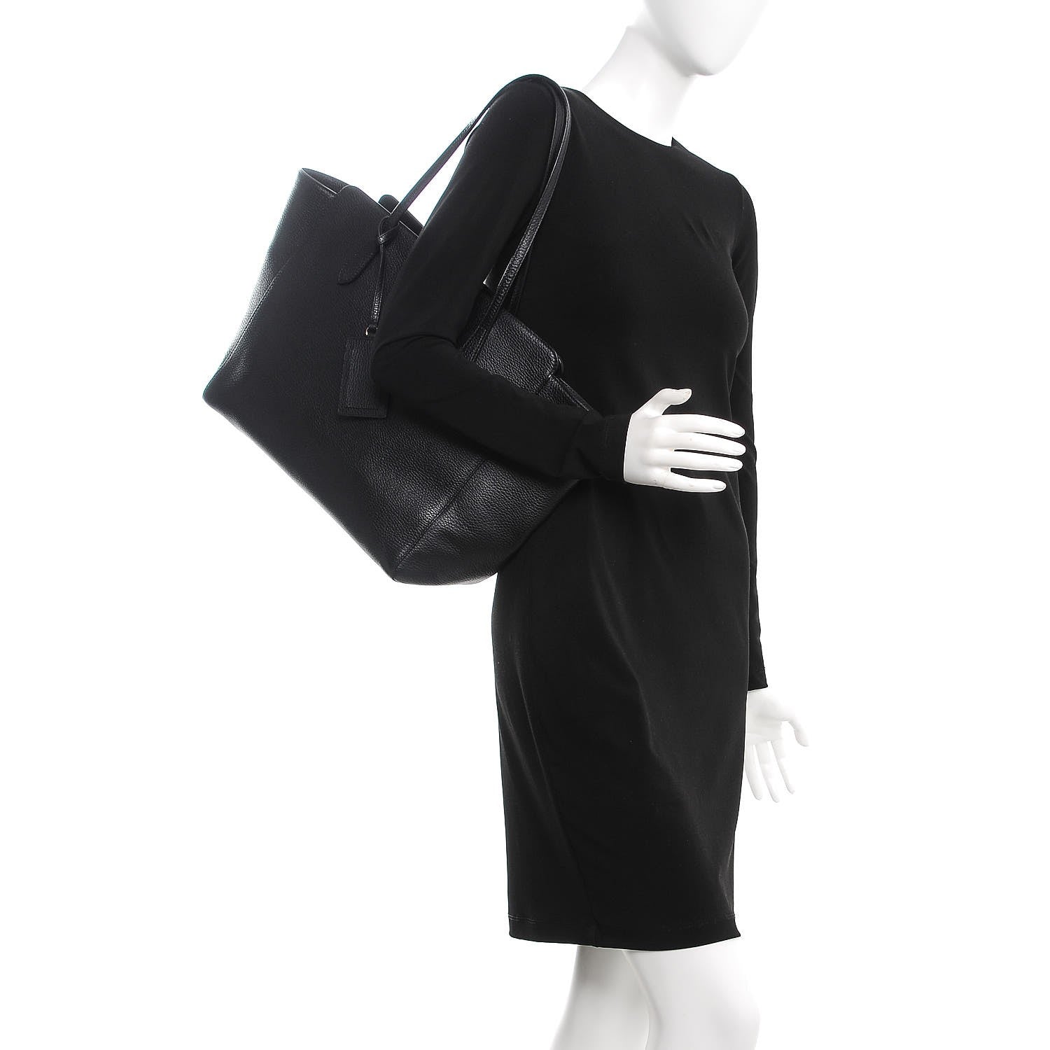 Gucci Pebbled Calfskin Medium Swing Tote Black 2 of 14