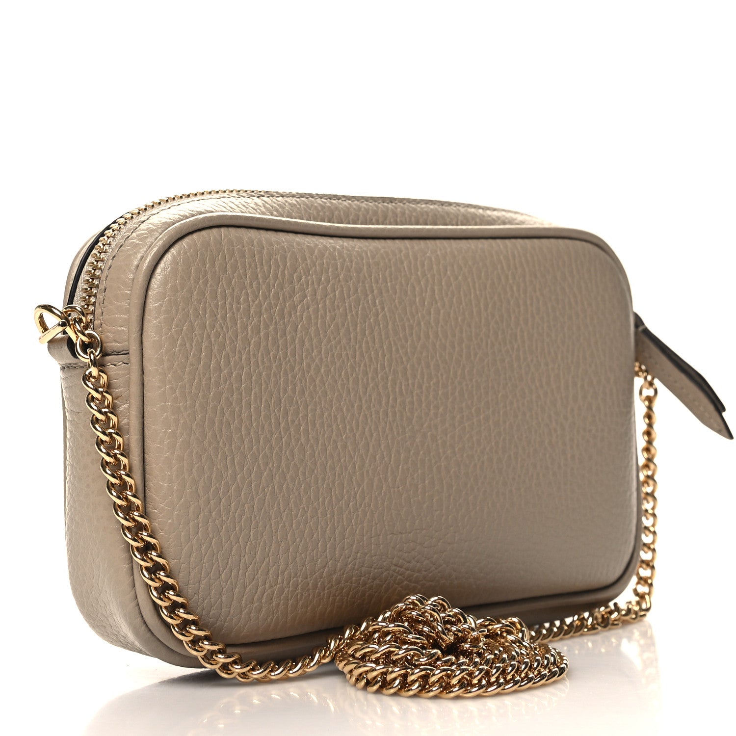 Gucci Dollar Calfskin Super Mini GG Marmont Chain Shoulder Bag Beige 3 of 11
