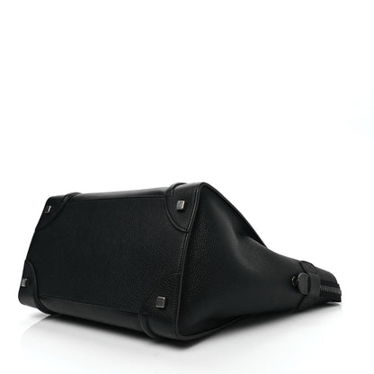 Celine Drummed Calfskin Mini Luggage Black 12 of 17