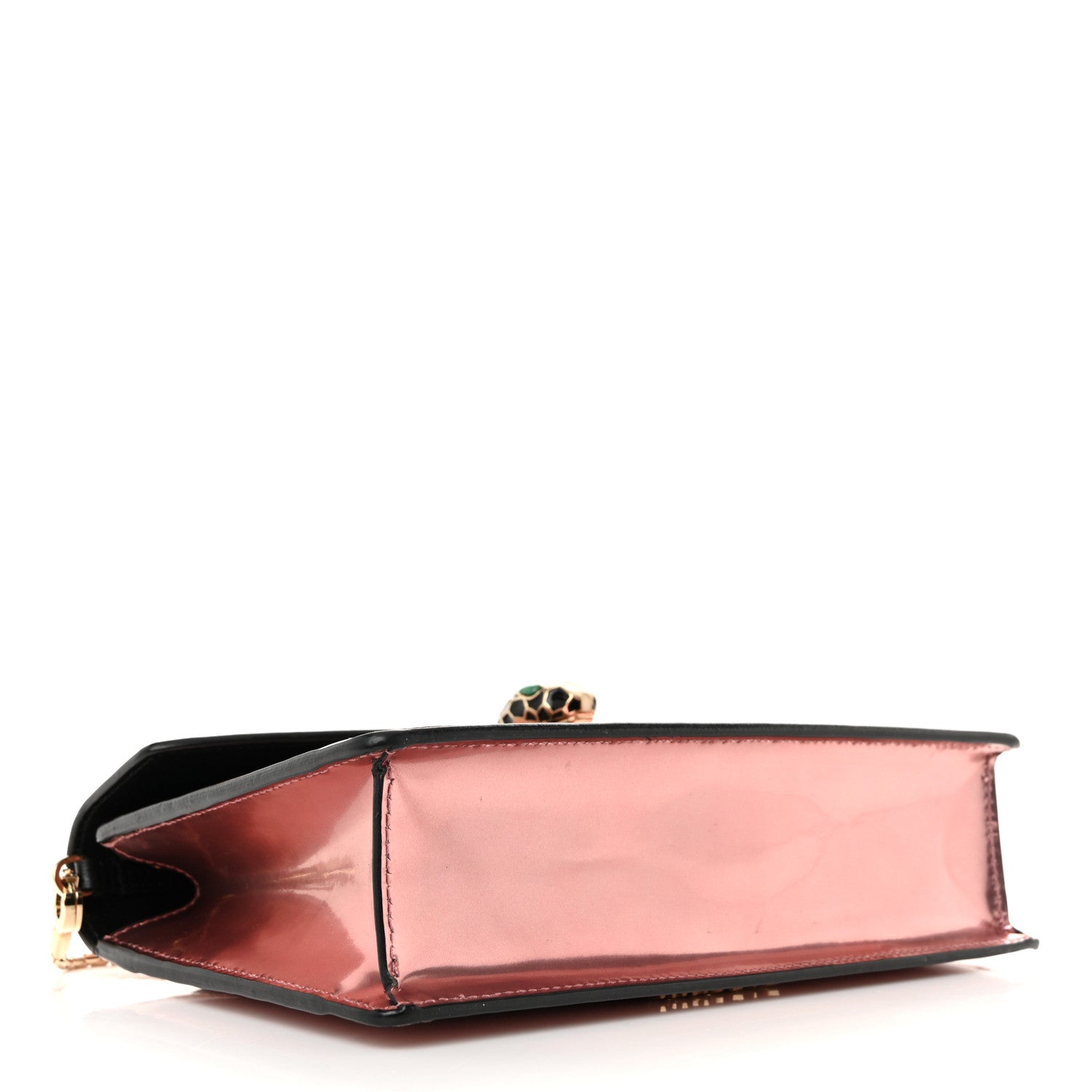 Bulgari Metallic Serpenti Forever Chain Wallet Rose Quartz 1796492