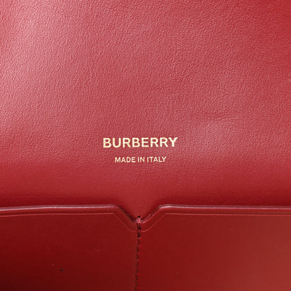 Burberry Cotton Canvas Calfskin Large Society Tote Bag Black Burgundy 5 of 8