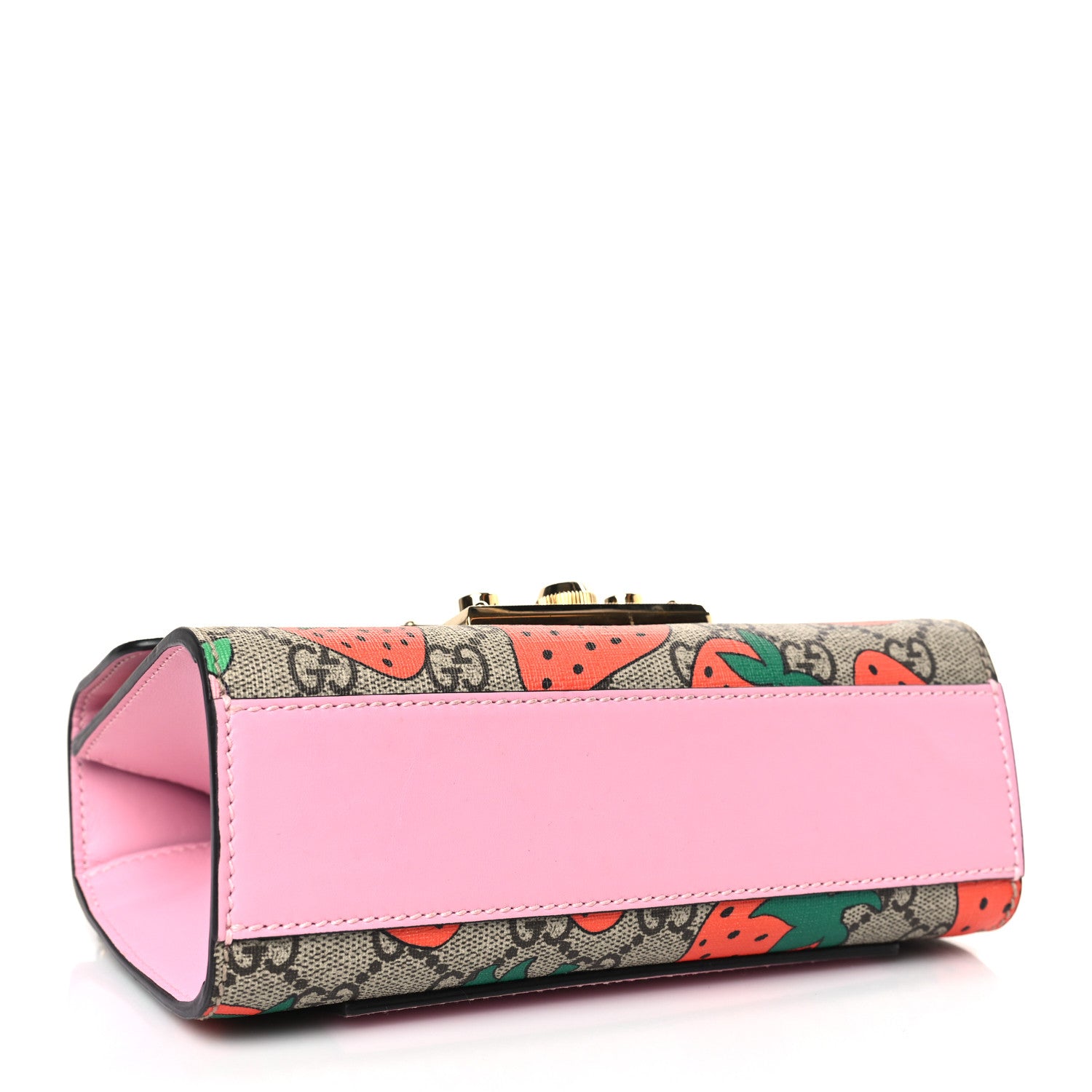 Gucci GG Supreme Monogram Strawberry Small Padlock Shoulder Bag 4 of 9