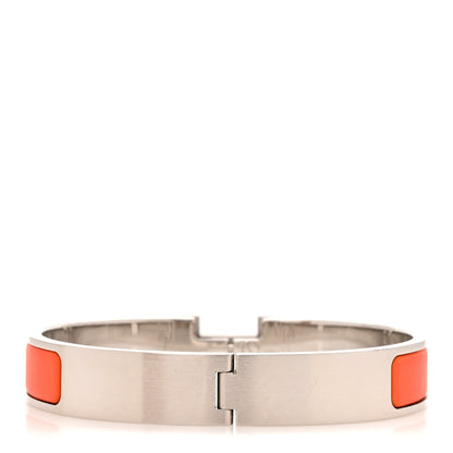 Hermes Matte Enamel Narrow Clic Clac HH Bracelet T6 Orange 3 of 5
