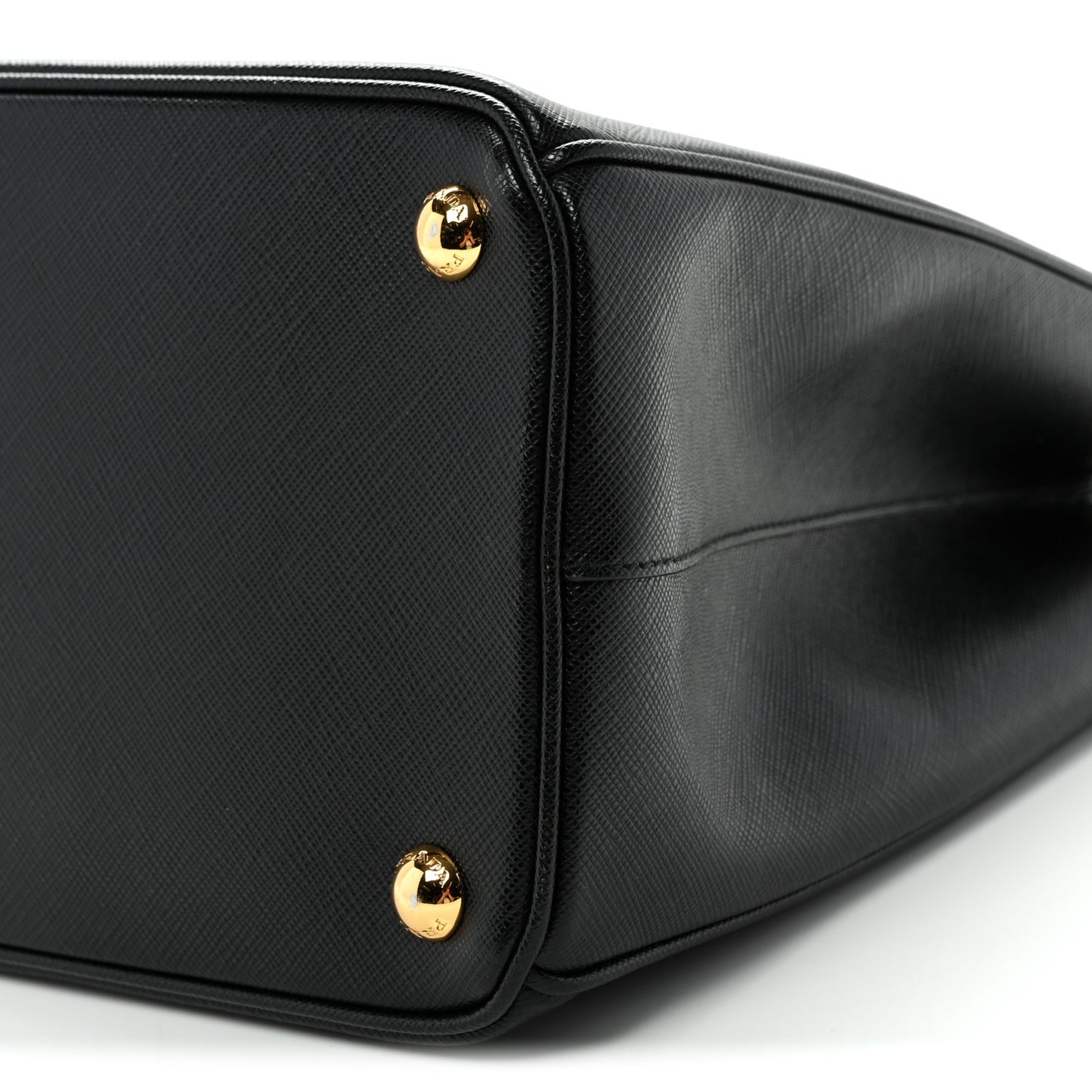 Saffiano Lux Large Galleria Double Zip Tote Black