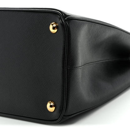 Prada Saffiano Lux Large Galleria Double Zip Tote Black 10 of 10