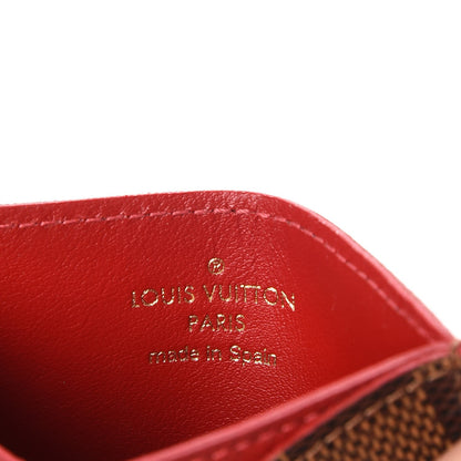 Louis Vuitton Damier Ebene Caissa Card Holder Cherry 5 of 8